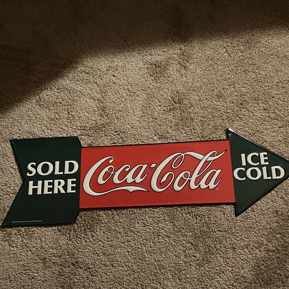 Coca-Cola Red and Black Arrow Signmeyal
